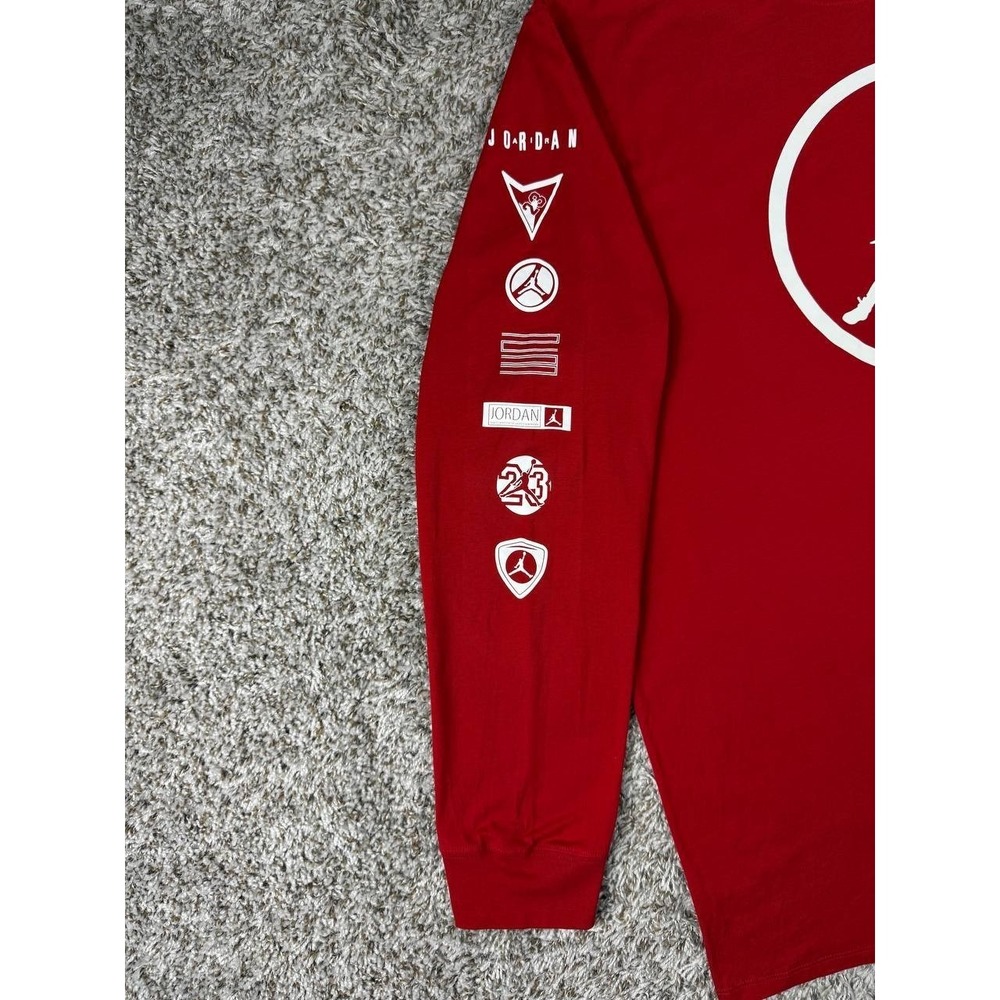 Nike Air Jordan Jumpman Long Sleeve T-Shirt Red Graphic Logo Men's 3XL NWT - Picture 5 of 13